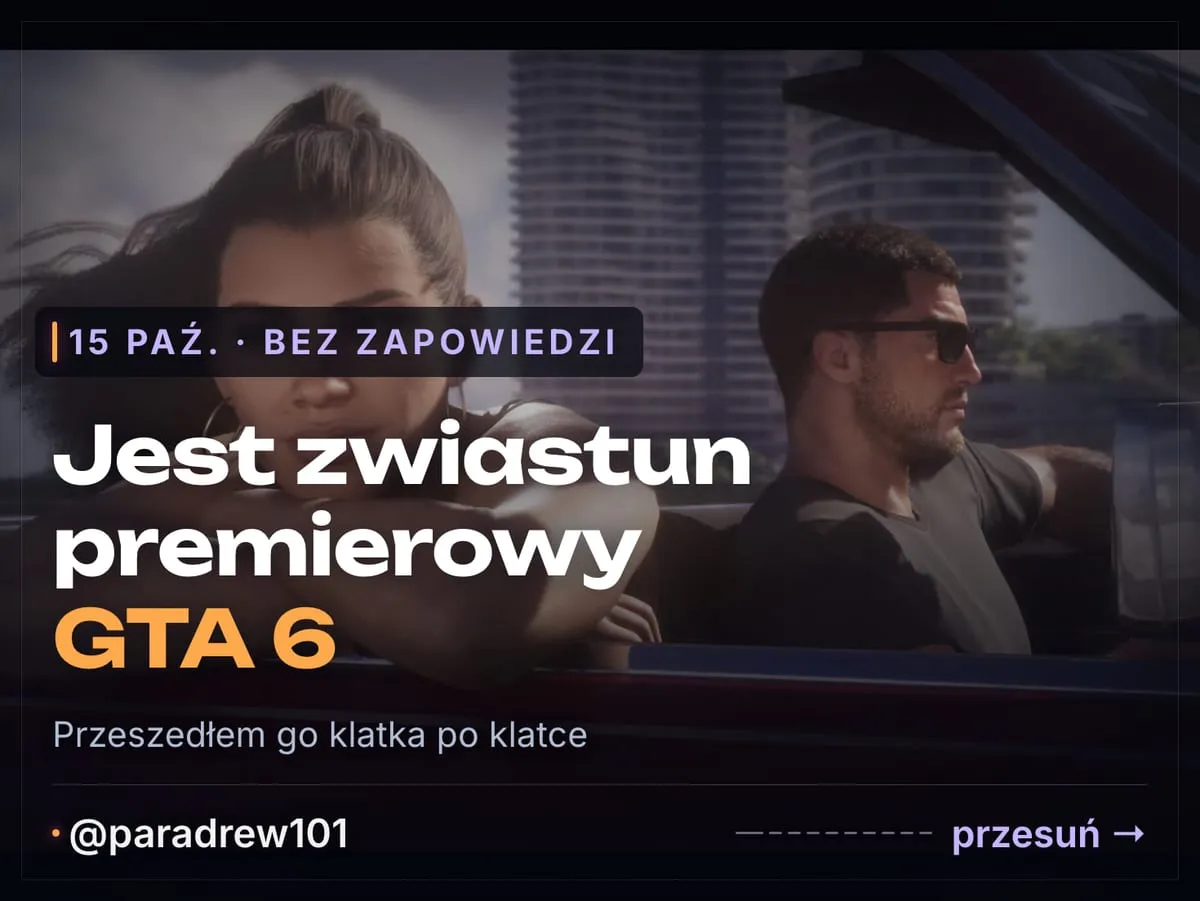 Slide 1 of 10: Zwiastun premierowy GTA 6: analiza klatka po klatce