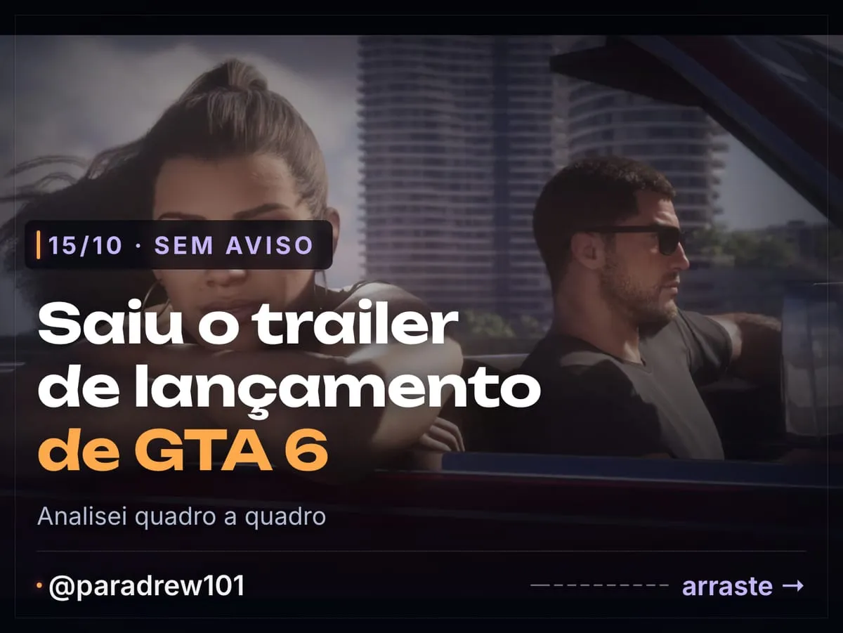 Slide 1 of 10: Trailer de lançamento de GTA 6: análise quadro a quadro