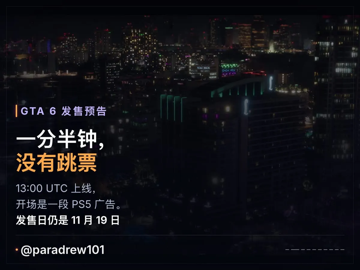 Slide 2 of 10: GTA 6 发售预告片：逐帧解析