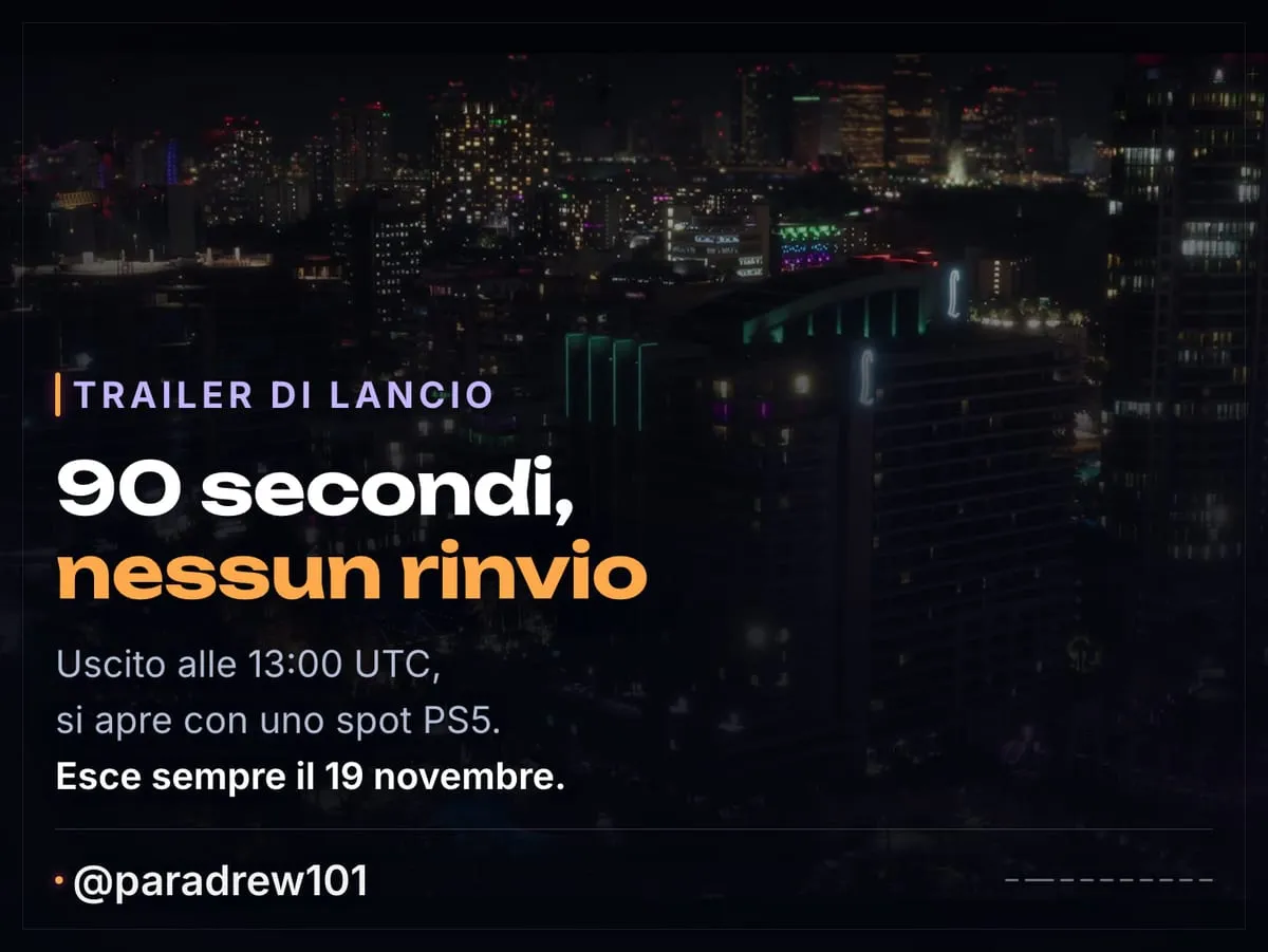 Slide 2 of 10: Trailer di lancio di GTA 6: l'analisi fotogramma per fotogramma