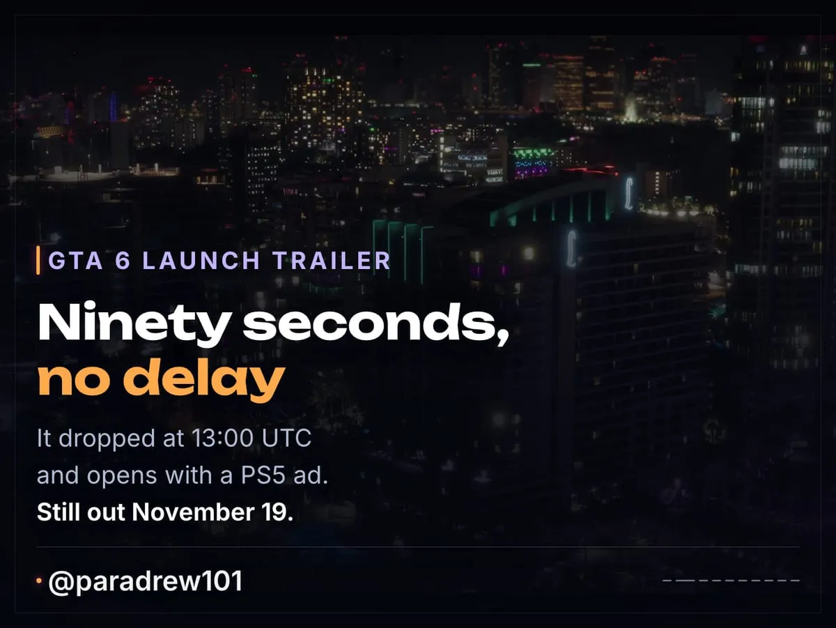 Slide 2 of 10: GTA 6 launch trailer: a frame-by-frame breakdown