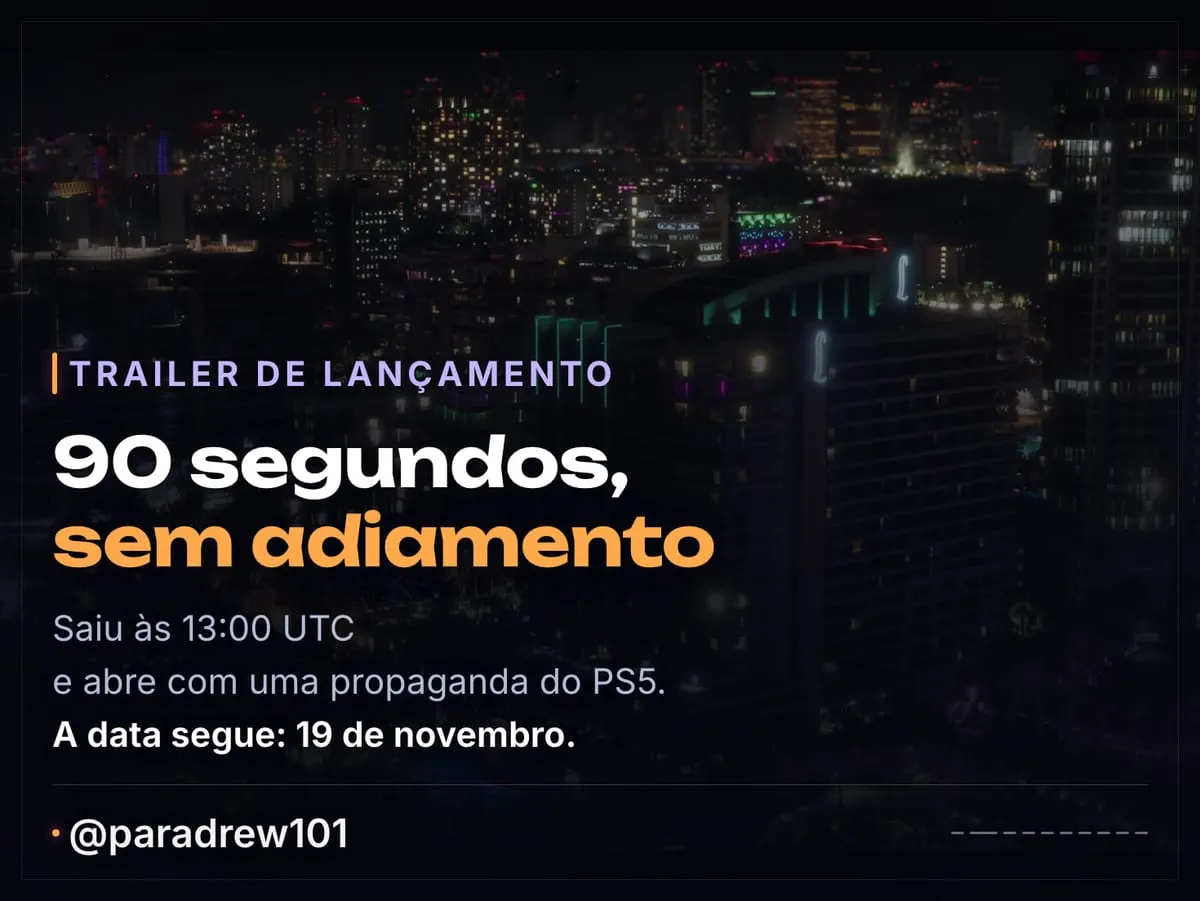 Slide 2 of 10: Trailer de lançamento de GTA 6: análise quadro a quadro