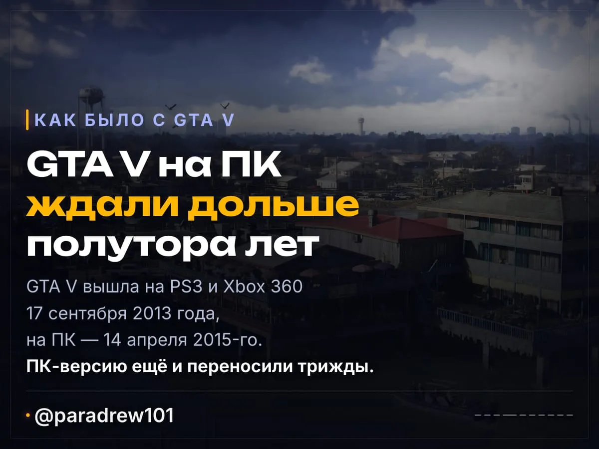 Слайд 4 из 10: GTA 6 на ПК уже в начале 2027 года?